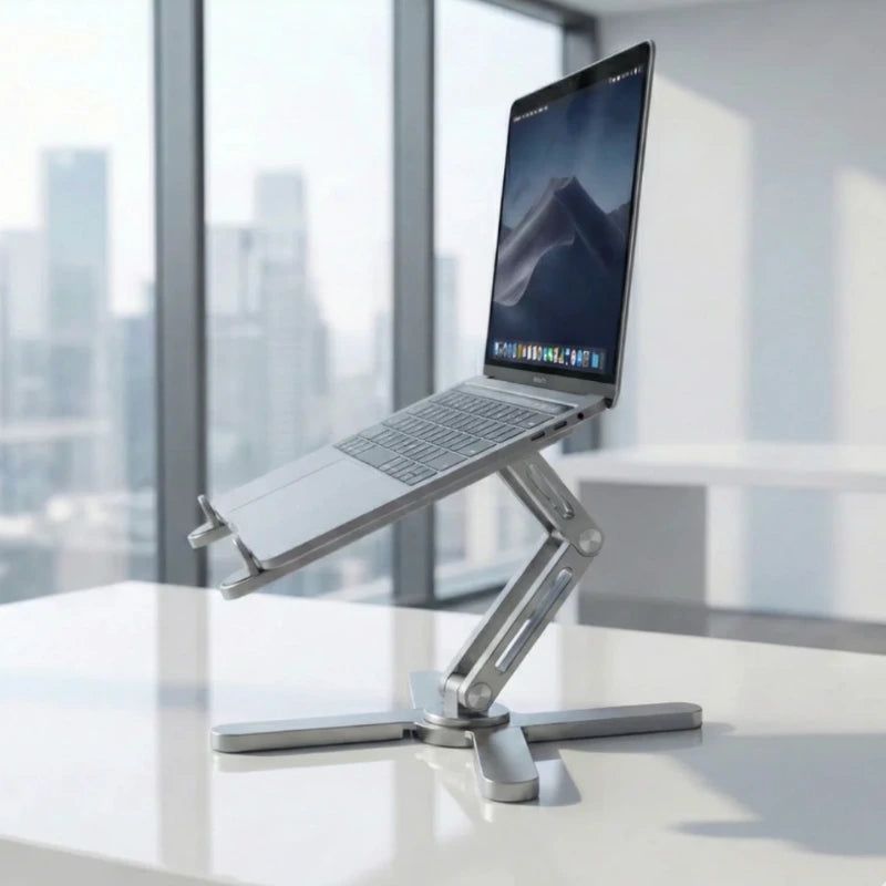 UPRGHT Pivot Pro dimensions diagram: max height 26.4cm, min height 4.5cm, folded dimensions 11.4 x 2.75 x 1.77 inches, weight 0.86kg